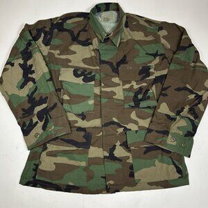 Terry MFG Army Combat Coat, Woodland CAMOUFLAGE PATTERN Green Sz Medium Short
